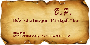 Büchelmayer Pintyőke névjegykártya